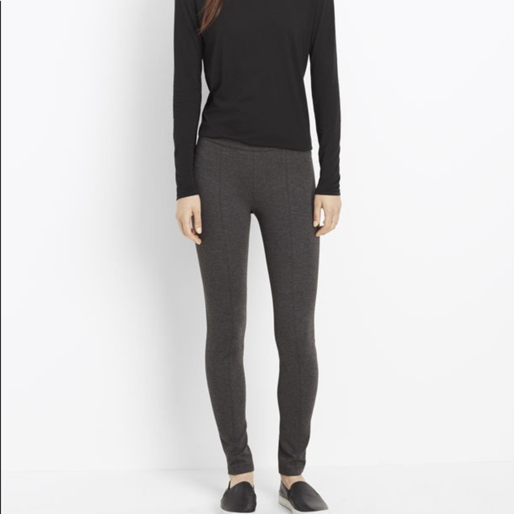 Vince charcoal seamed Scrunch Ankle Legging sz s